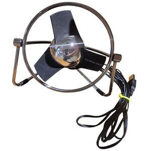 Sharper Image Desk Fan Vornado Small 2-Speed Black Chrome USB Powered
